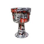 تنبک (ضرب) بوشهری هیدرو پژواک فلزی طرح دار tonbak pejvak white - Image 2