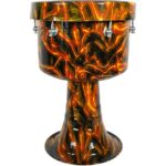 ست کامل تمپو و ضرب بوشهری پژواک مدل هیدرو آتشی بهمراه کاور و پایه DARBUKA & TOMBAK fire pejvak