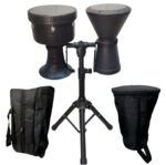 ست کامل تمپو باس ، ضرب بوشهری و پایه دوقلو پژواک STAND,DARBUKA,TOMBAK PEJVAK