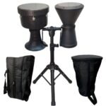ست کامل تمپو باس ، ضرب بوشهری و پایه دوقلو پژواک STAND,DARBUKA,TOMBAK PEJVAK