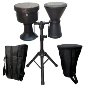 ست کامل تمپو باس ، ضرب بوشهری و پایه دوقلو پژواک STAND,DARBUKA,TOMBAK PEJVAK