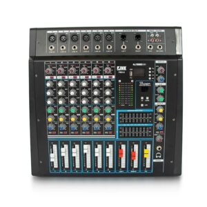 پاورمیکسر 99 افکت 6 کانال فلشخور مدل PROFESSIONAL AUDIO POWERMIXER PMX-6-USB